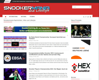Snookermania.de Snooker News - Website Screenshot